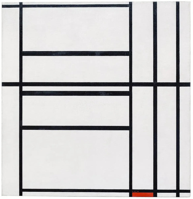 Composizione n° 1 con grigio e rosso 1938 / Composizione con rosso 1939 - Piet Mondrian