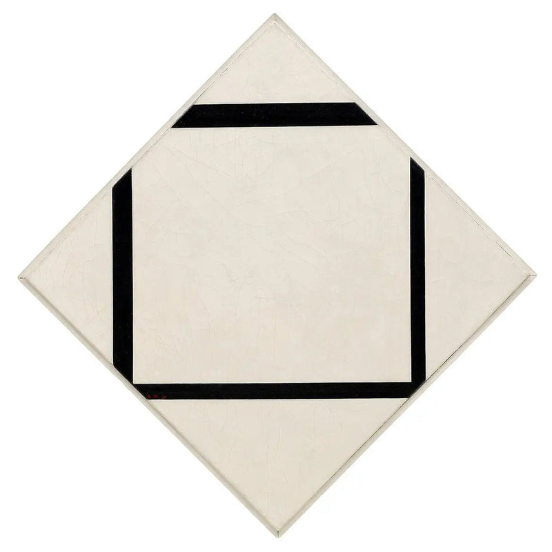 Composizione n° 1: Rombo a quattro linee - Piet Mondrian
