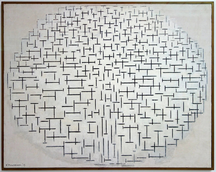 Composition n°10 (Jetée et Océan) - Piet Mondrian image 1 copie peinte à la main à l’huile