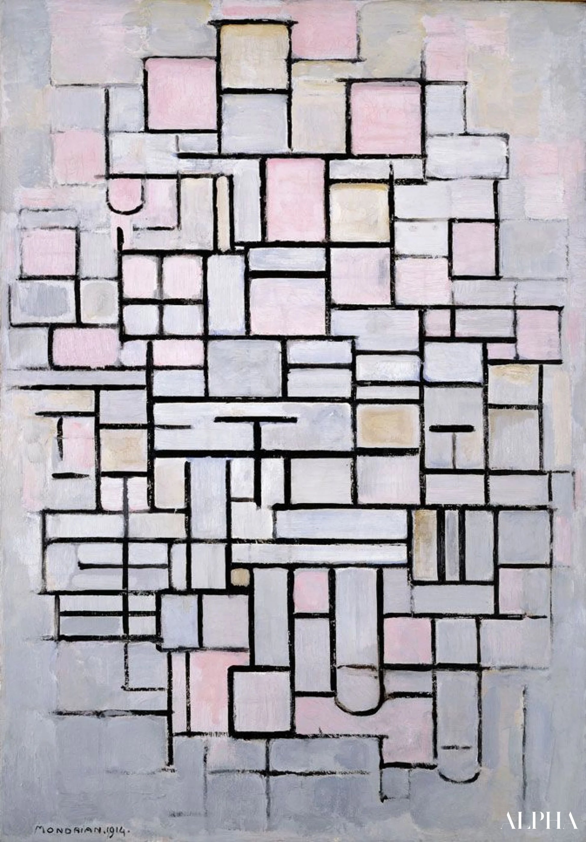 Composizione n°IV o composizione 6 - Mondrian - Riproduzioni di quadri e dipinti di alta gamma