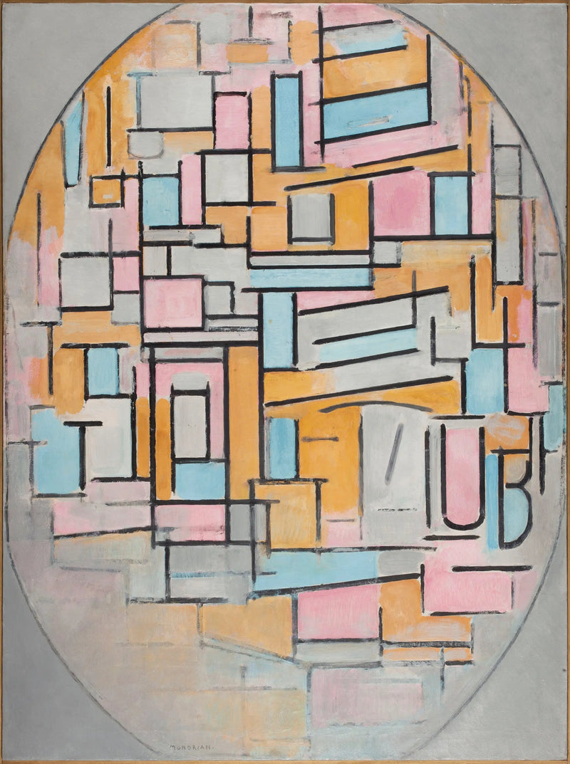 Composizione ovale con pannelli di colore 2 - Piet Mondrian