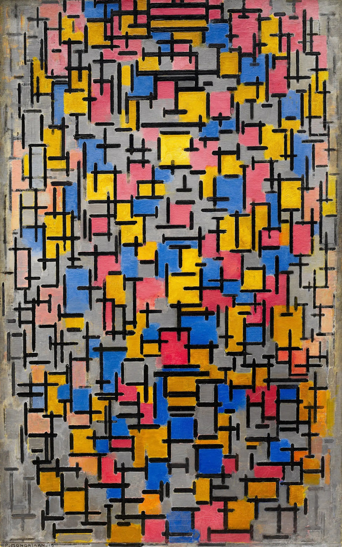 Reproduction du tableau « Composition - Piet Mondrian » par Alpha Reproduction en peinture à l’huile