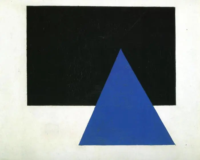 Composition suprematista con triangolo blu e rettangolo nero - Kazimir Malevich