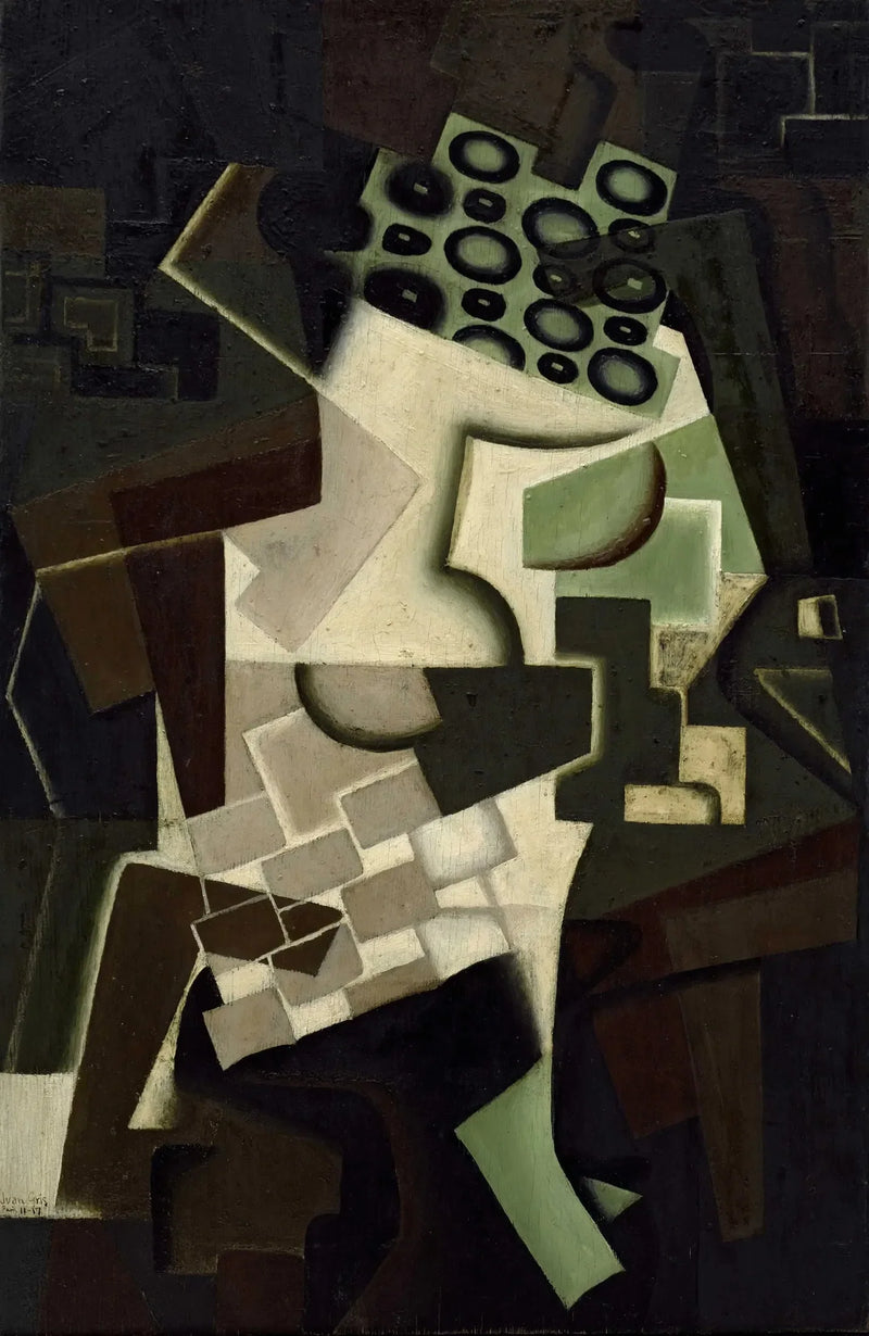 Piattino e tovaglia a quadri - Juan Gris