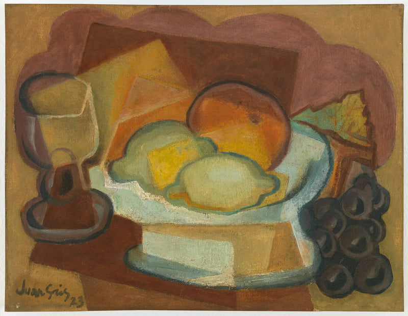 Piattino e bicchiere (Natura morta con limoni) - Juan Gris