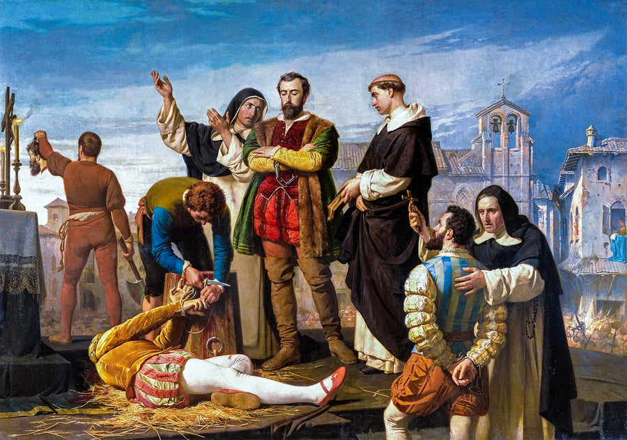 Les Comuneros Padilla, Bravo et Maldonado sur l’échafaud - Antonio Gisbert