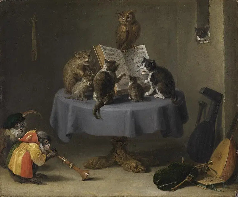 Concerto di gatti - David Teniers il Giovane