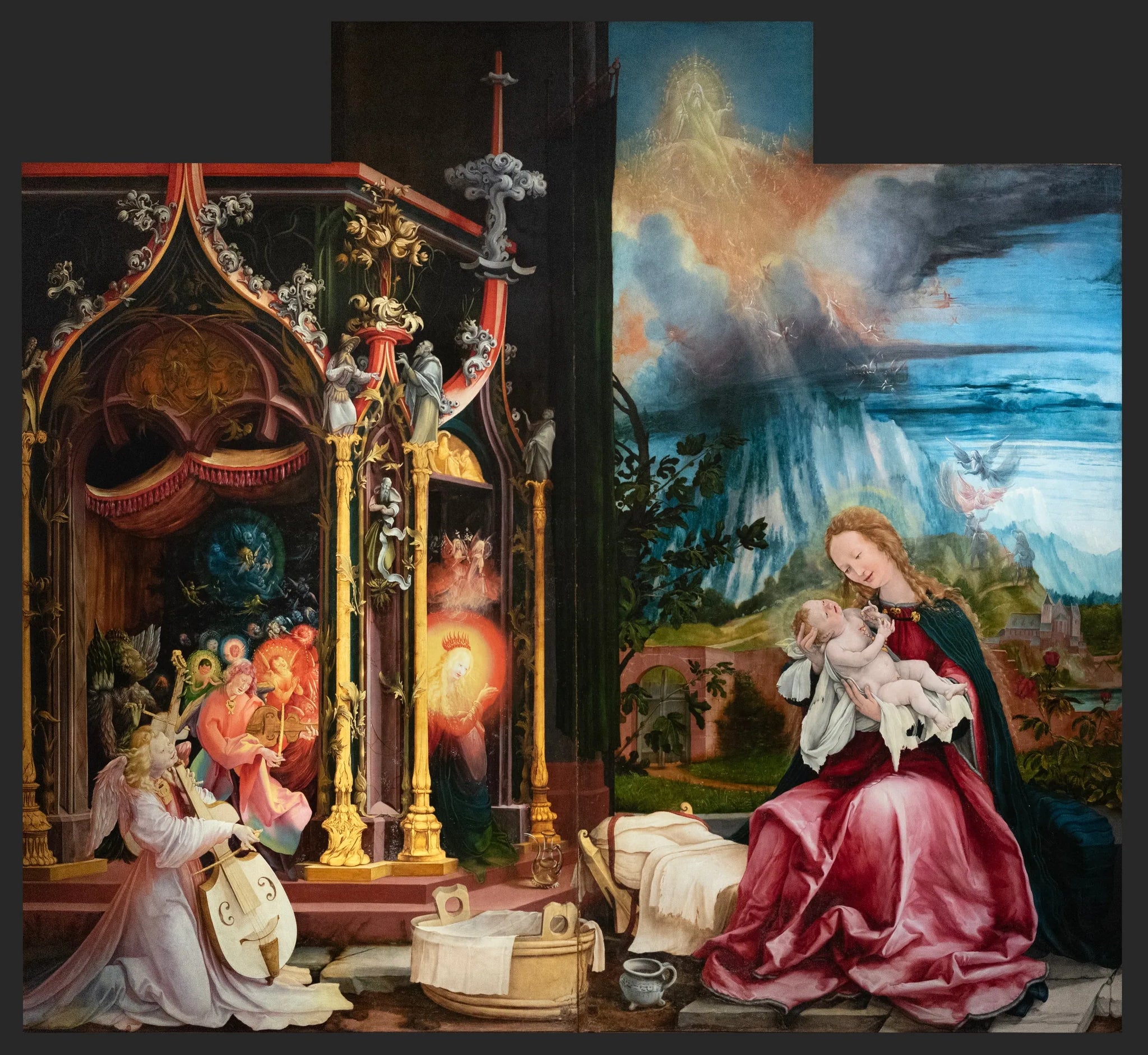 Concert des Anges et Nativité - Matthias Grünewald image 1 reproduction de peinture à l’huile