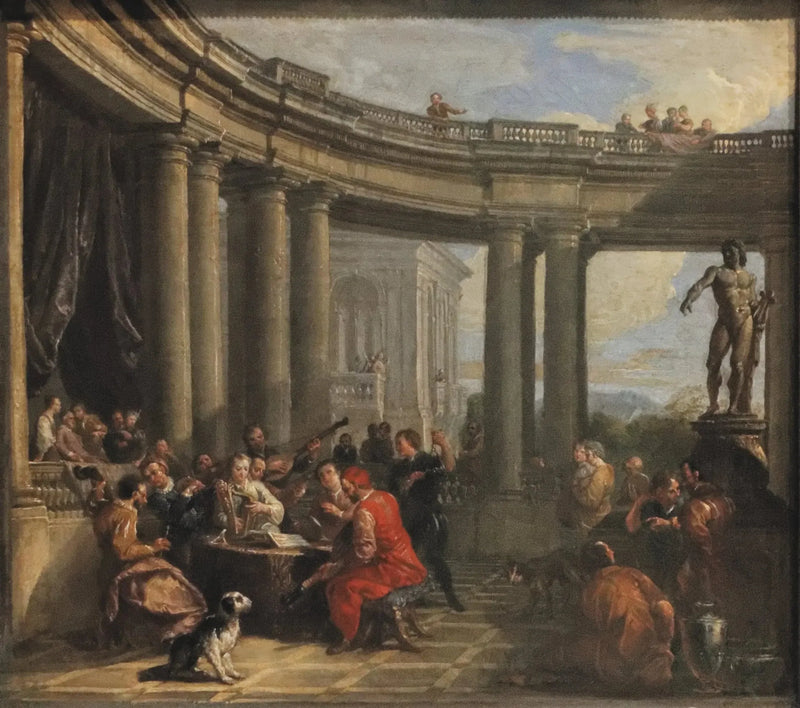 Concerto dato all'interno di una galleria circolare di ordine dorico - Giovanni Paolo Panini