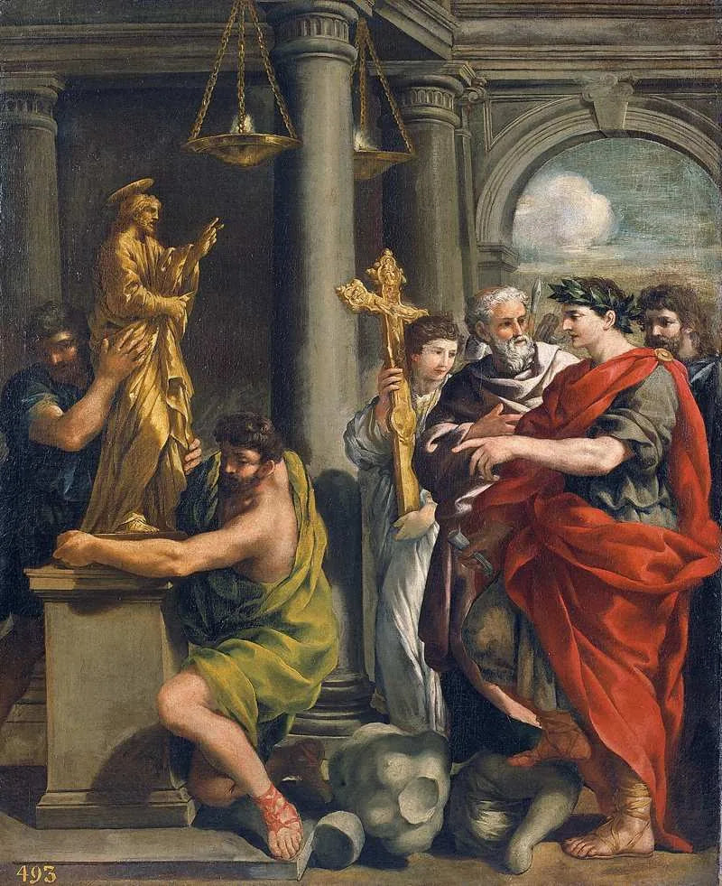 Costantino ordina la distruzione degli idoli pagani