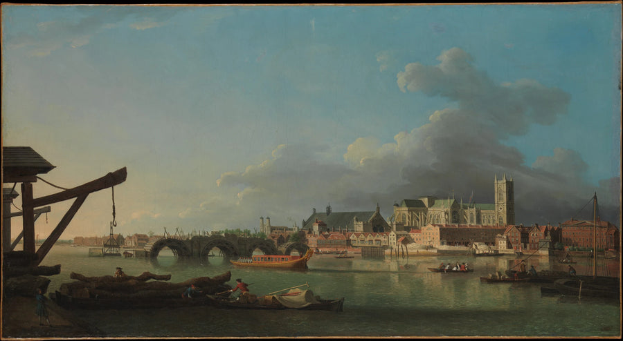 La construction du pont de Westminster - Samuel Scott