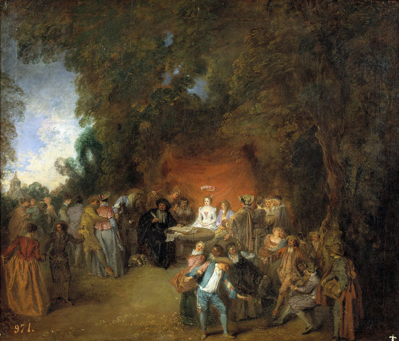 Contrat de matrimonio e danza tradizionale - Antoine Watteau
