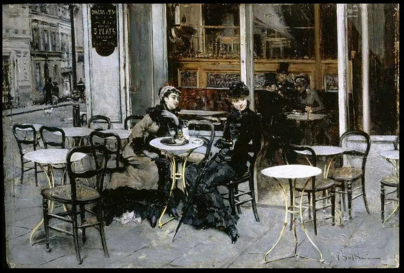 Conversazione al caffè - Giovanni Boldini
