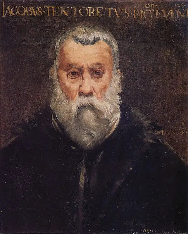 Reproduction du tableau « Copie du portrait du Tintoret par lui-même - Édouard Manet » par Alpha Reproduction en peinture à l’huile