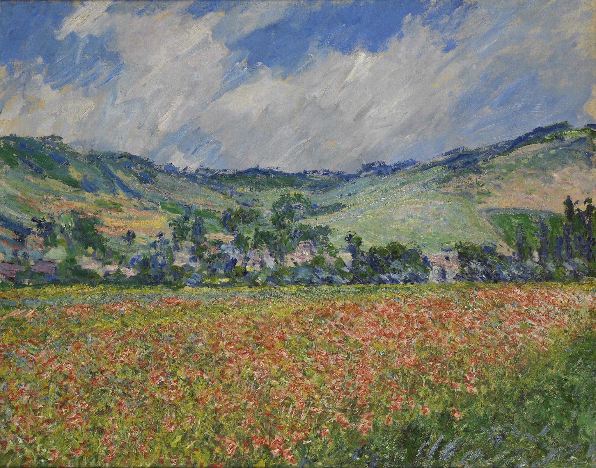 Champ de coquelicots, environs de Giverny W999 par Claude Monet, Musée des Beaux-Arts de Rouen