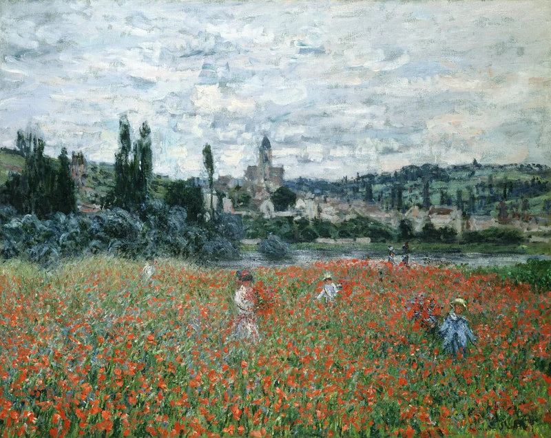 Campo di papaveri vicino a Vétheuil W536 - Claude Monet