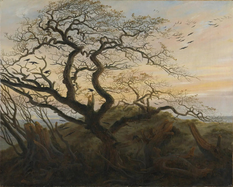 Corvi su un albero - Caspar David Friedrich