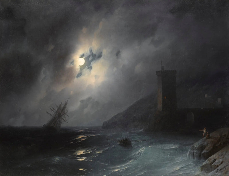 Costa al chiaro di luna - Ivan Aïvazovski