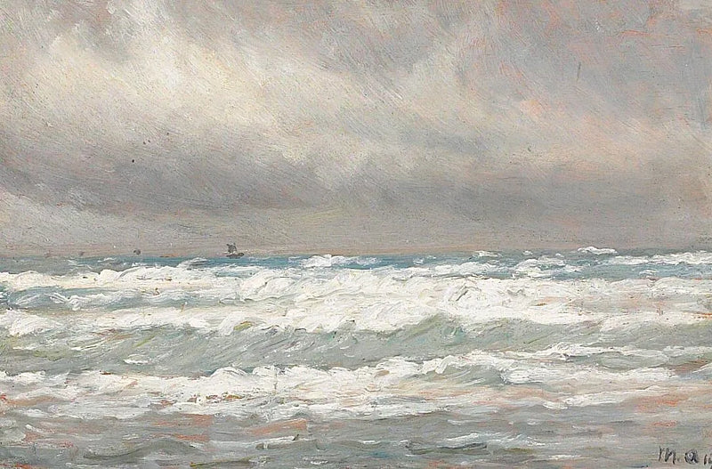 Costa in una giornata ventosa. - Michael Peter Ancher