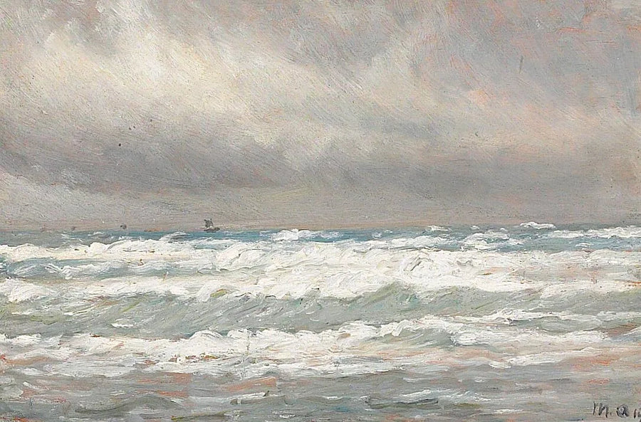 Costa in una giornata ventosa. - Michael Peter Ancher