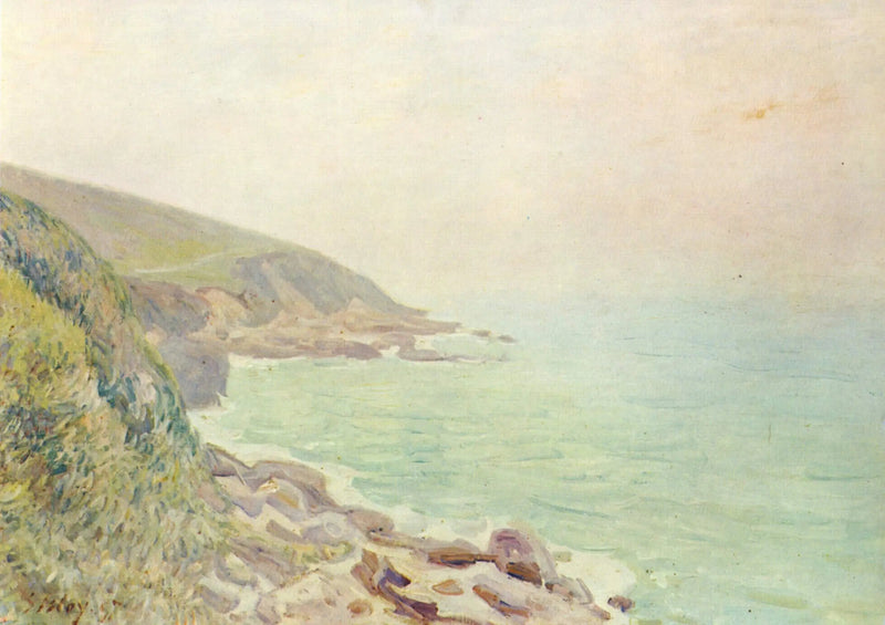 Coste del Galles nella nebbia - Alfred Sisley