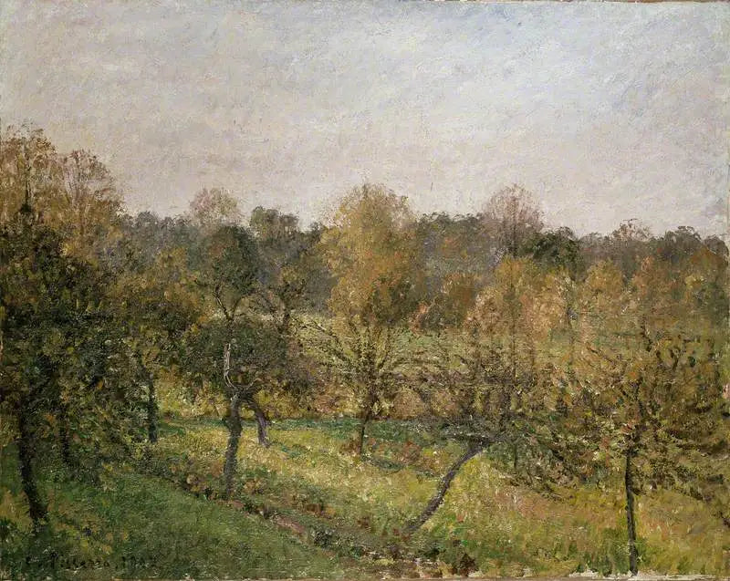 Tramonto a Éragny-sur-Epte, autunno - Camille Pissarro