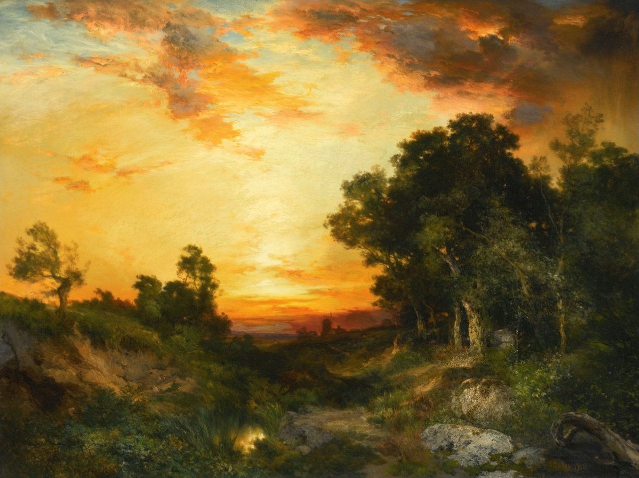 Coucher de soleil Amagansett - Thomas Moran - Alpha Reproduction