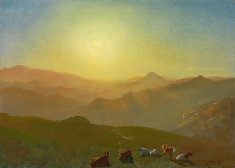 Tramonto, Clay Street Hill, San Francisco - Albert Bierstadt