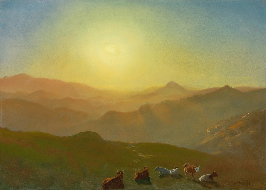 Tramonto, Clay Street Hill, San Francisco - Albert Bierstadt