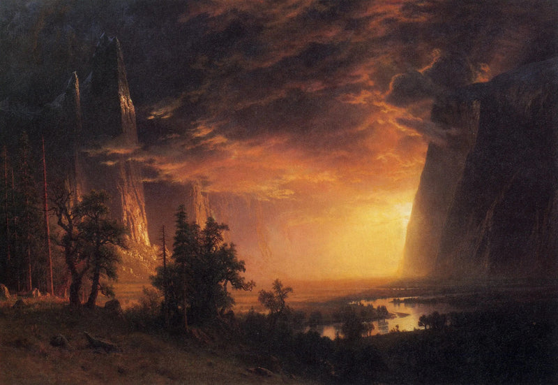 Tramonto nella valle di Yosemite - Albert Bierstadt