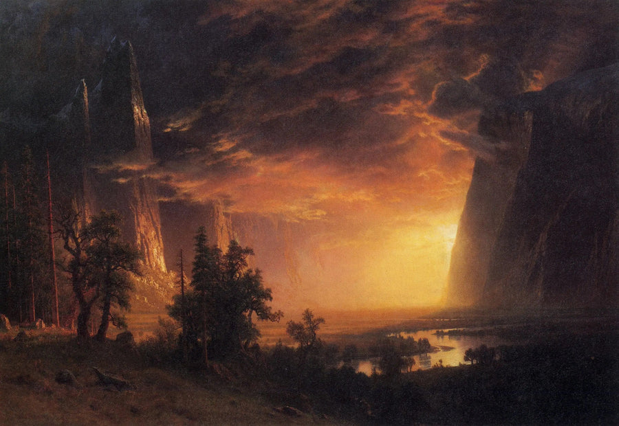 Tramonto nella valle di Yosemite - Albert Bierstadt