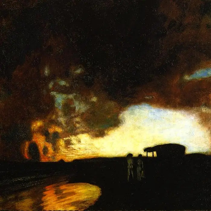 Tramonto sul mare - Franz Von Stuck