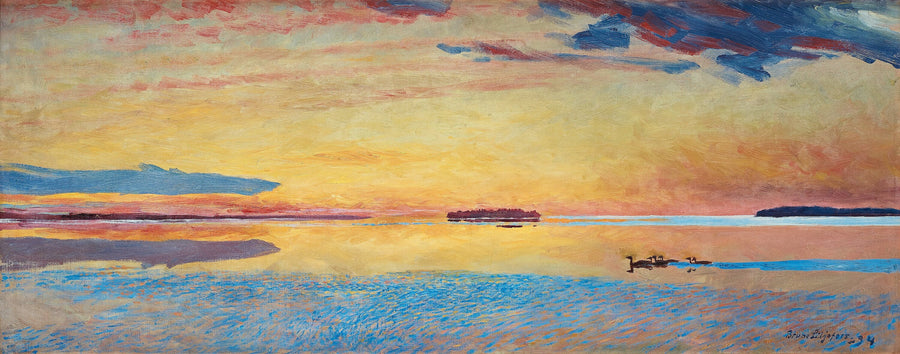 Tramonto sulla vastità del mare - Bruno Liljefors