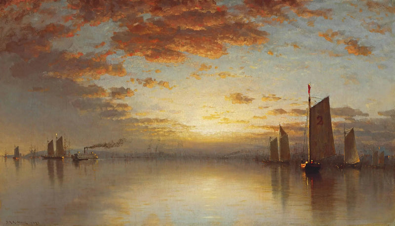 Tramonto sulla baia di New York - Sanford Robinson Gifford