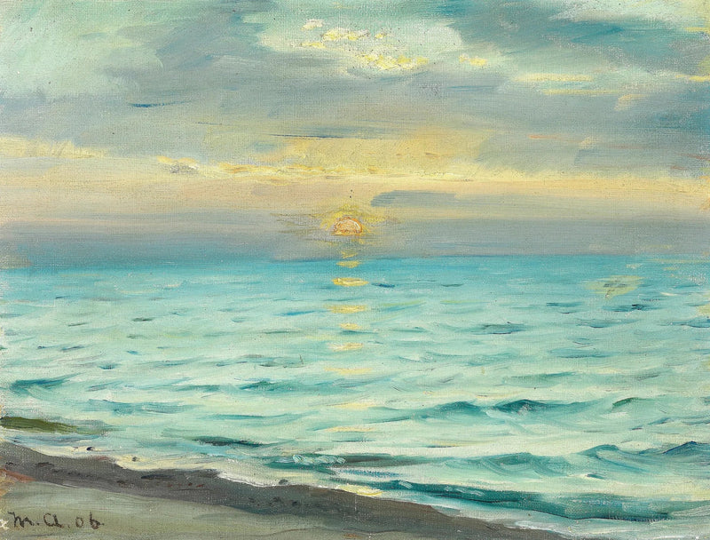 Tramonto sulla spiaggia di Skagen. -Michael Peter Ancher