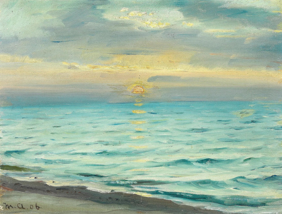 Tramonto sulla spiaggia di Skagen. -Michael Peter Ancher