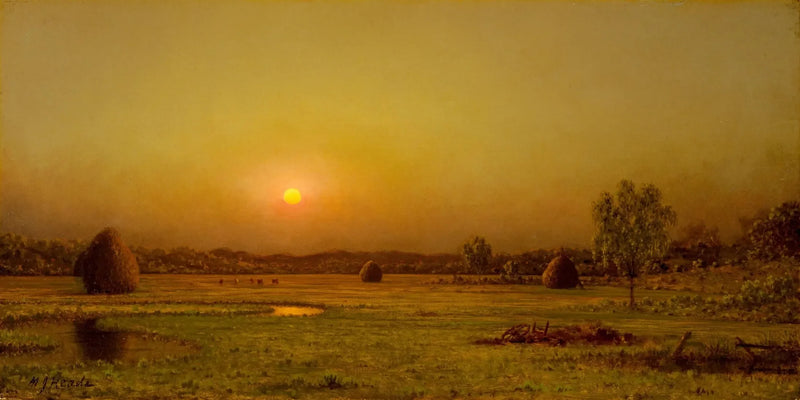 Tramonto sui stagni, Newburyport, Massachusetts - Martin Johnson Heade