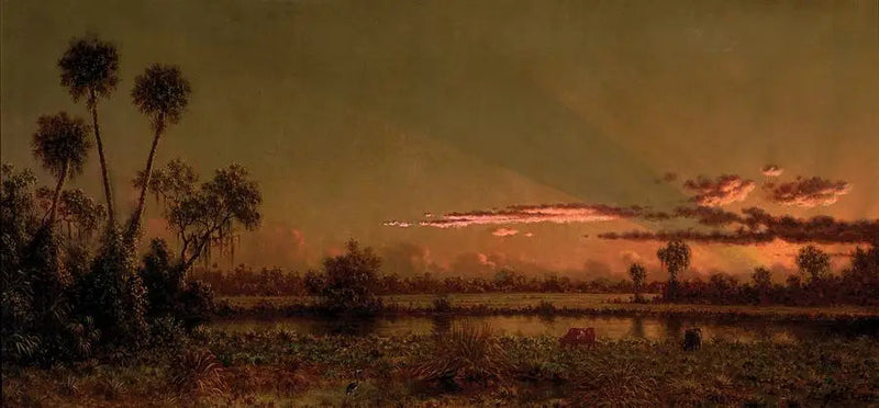 Tramonto tropicale: palude della Florida - Martin Johnson Heade