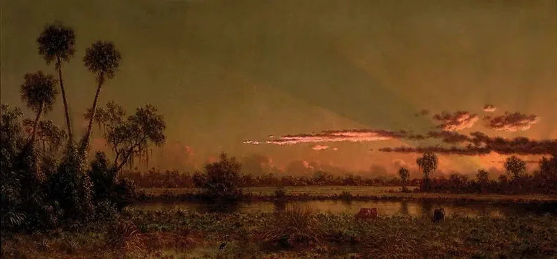 Tramonto tropicale: palude della Florida - Martin Johnson Heade