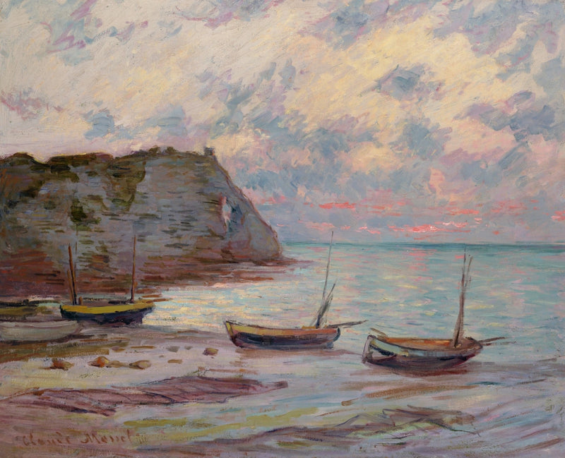 Tramonto a Étretat W1016 - Claude Monet