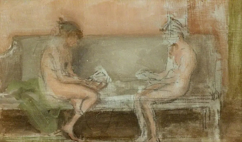 Colore carne e argento: i giocatori di carte - James Abbott McNeill Whistler