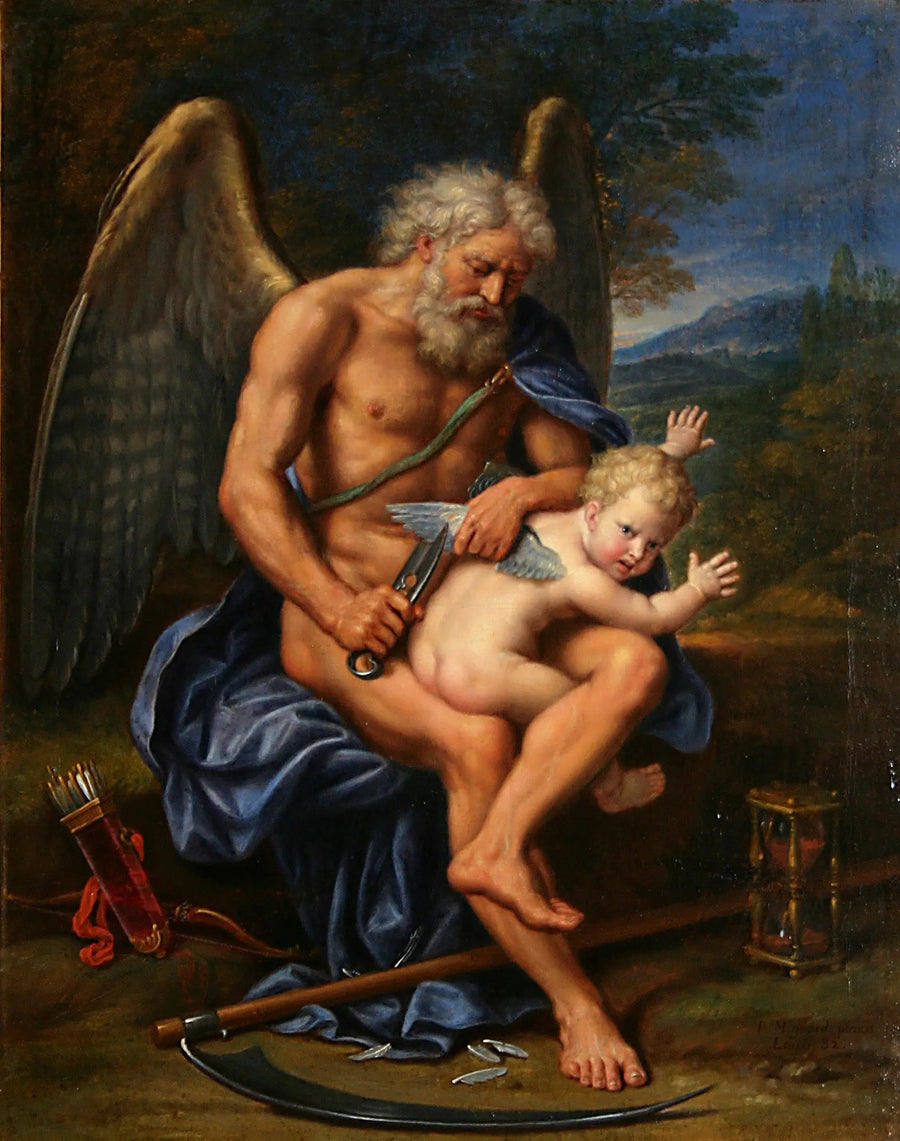 Tagliare il tempo con le ali di Cupido - Pierre Mignard
