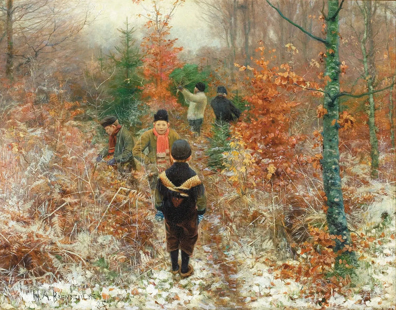 Tagliare gli alberi di Natale. - H. A. Brendekilde