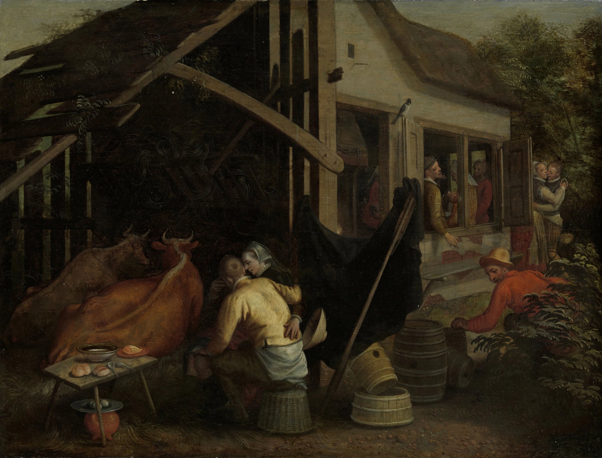 Couples amoureux dans une auberge de campagne - Aert Pietersz.