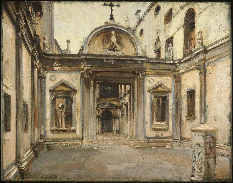 Cortile della Scuola Grande di San Giovanni Evangelista, Venezia, Italia. - John Singer Sargent