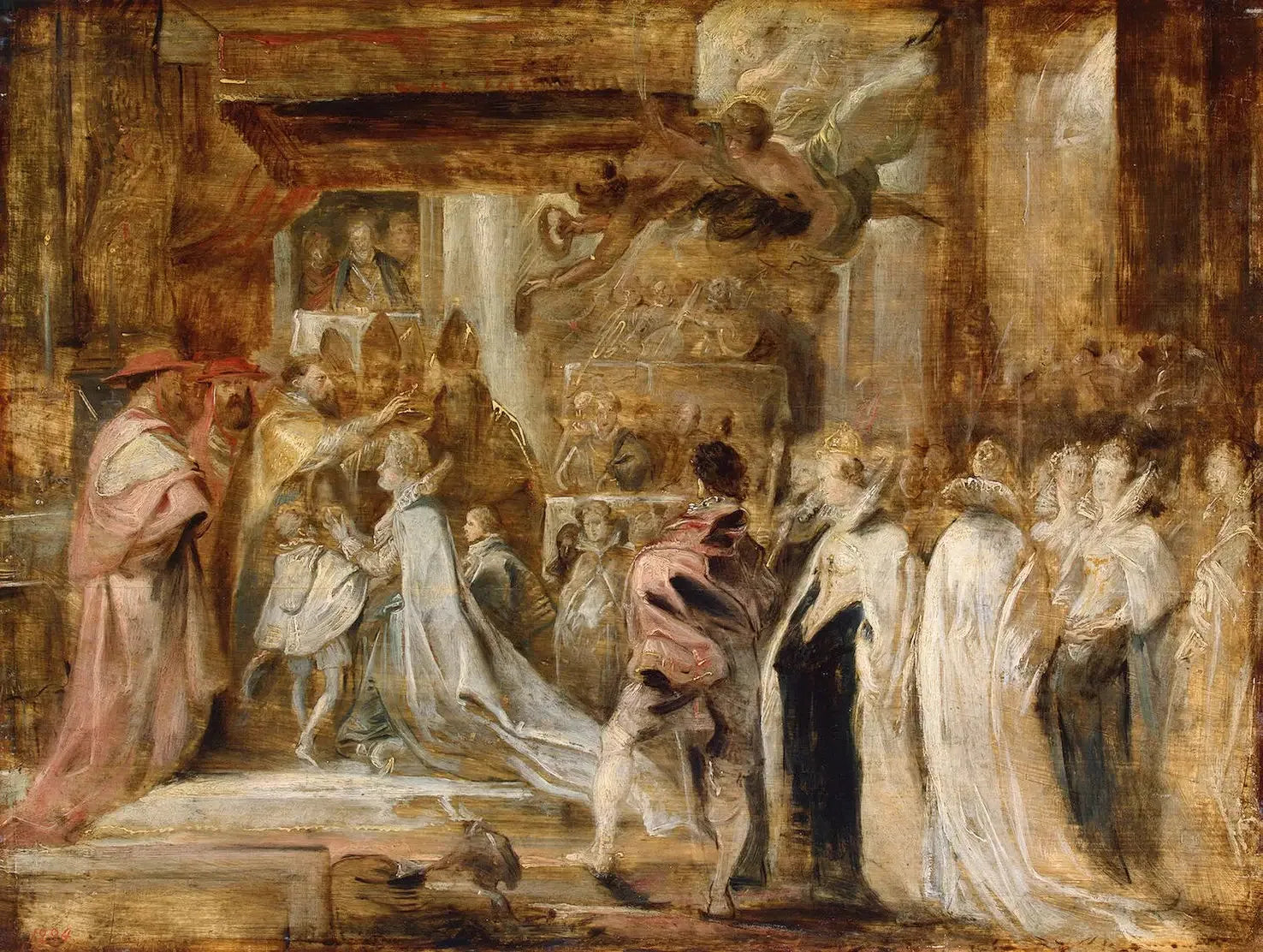 Couronnement de Marie de Médicis - Peter Paul Rubens image 1 reproduction de peinture à l’huile