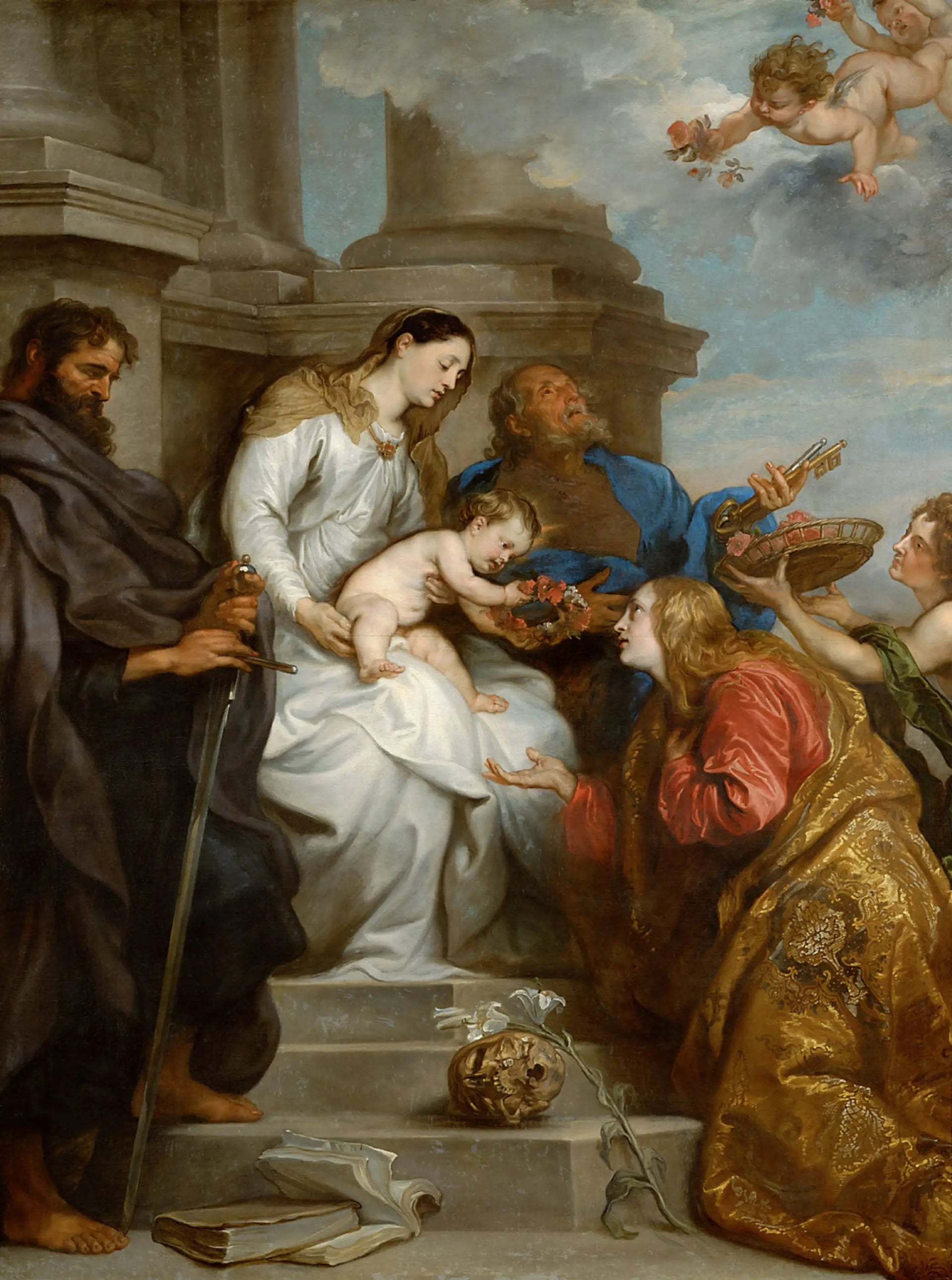Couronnement de sainte Rosalie - Antoine van Dyck image 1 tableau peint à l’huile sur toile