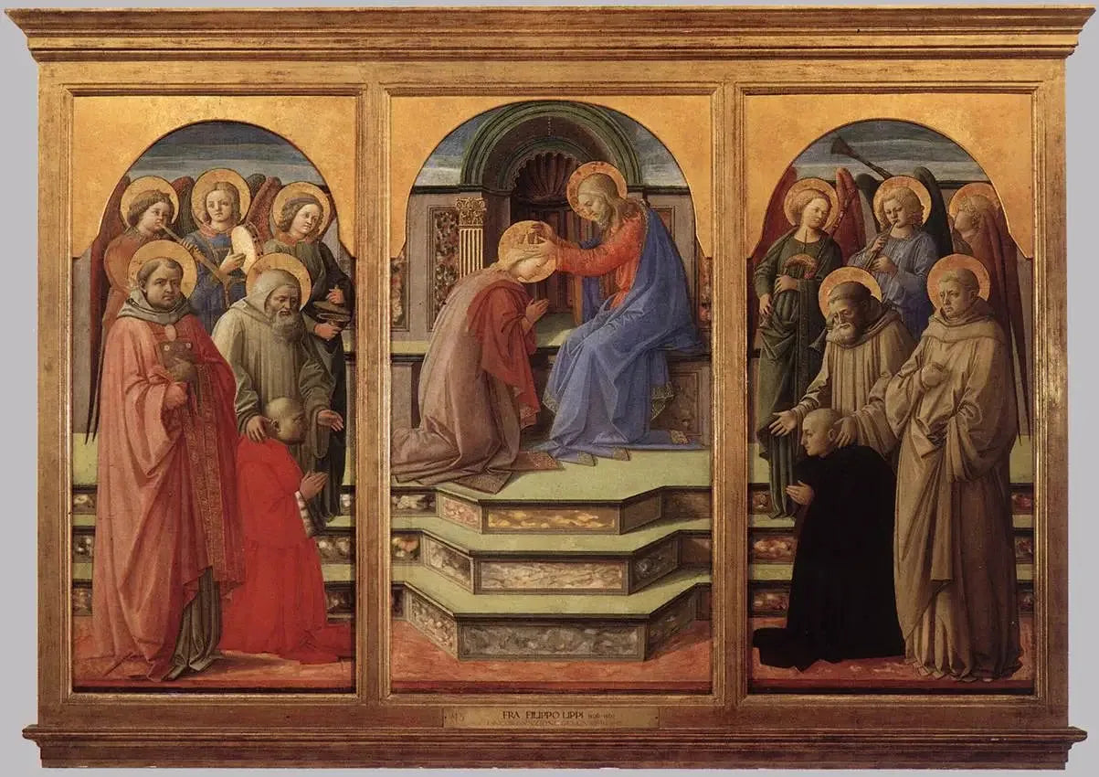 Couronnement Marsuppini - Fra Filippo Lippi image 1 reproduction artisanale de tableau