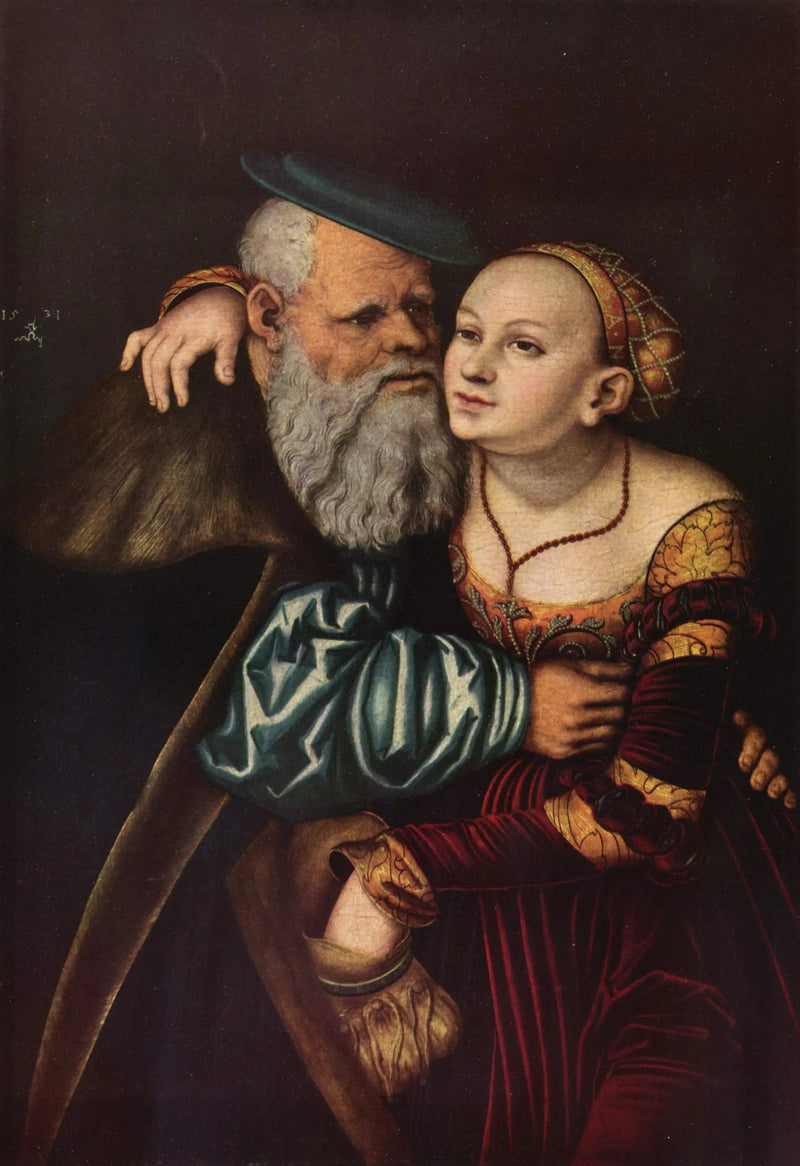 Cortigiana e vecchietto - Lucas Cranach il Vecchio