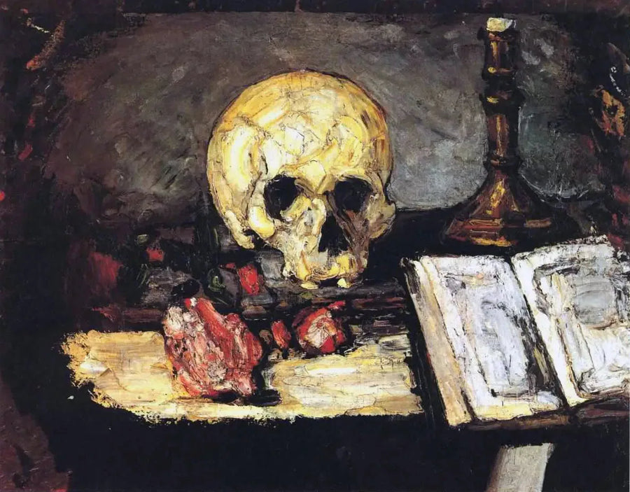 Teschio e candelabro - Paul Cézanne